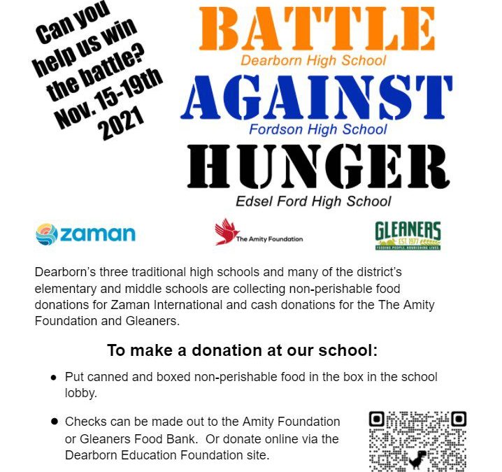 Battle Against Hunger-Can Food Drive