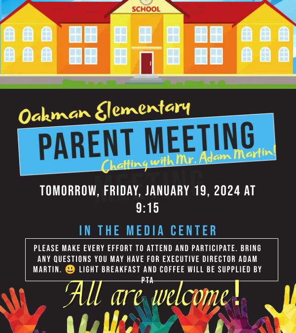 Parent Meeting Tomorrow!
