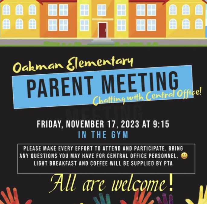 Parent Meeting-Tomorrow